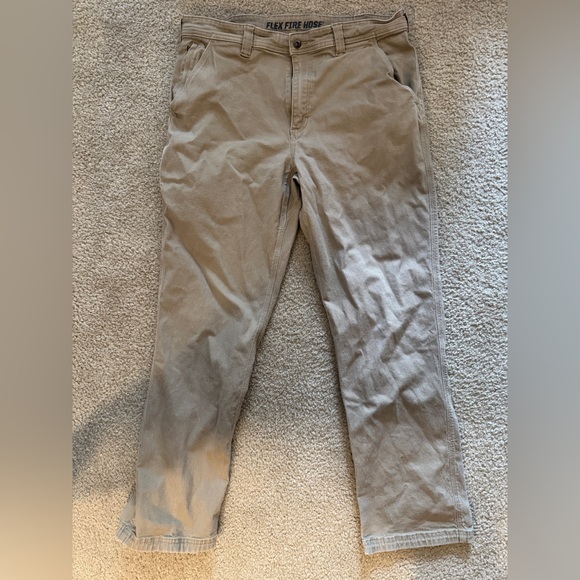 Duluth Trading Co Men's Tan Flex Fire Hose Chinos - Picture 1 of 4